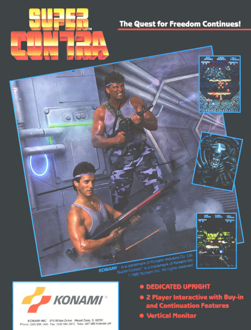 Super Contra (Japan) Arcade Game Cover